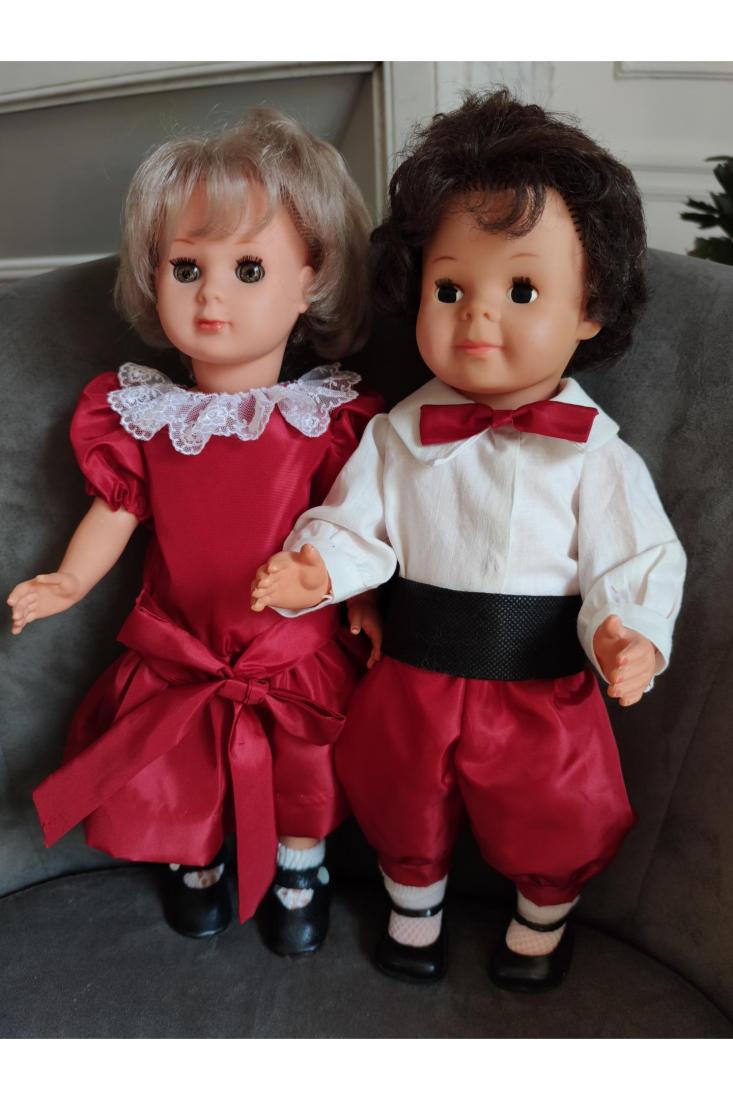 Marie Françoise et Michel,rouge comme Noël, déc.1985